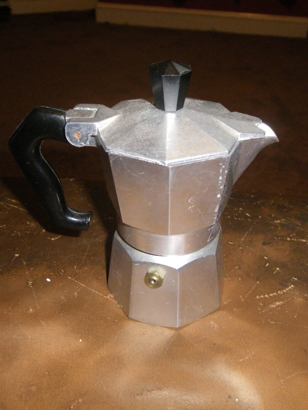 Vintage Small Zanzibar Moka Espresso Coffee Pot Stovetop Maker Metal Italy